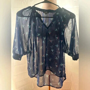 Zunie Orange and Blue Blouse